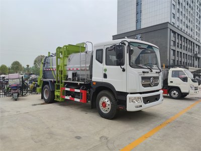 餐廚垃圾車(chē)，收集運(yùn)輸剩飯剩菜泔水垃圾我擔(dān)當(dāng)，干濕分離我本領(lǐng)大